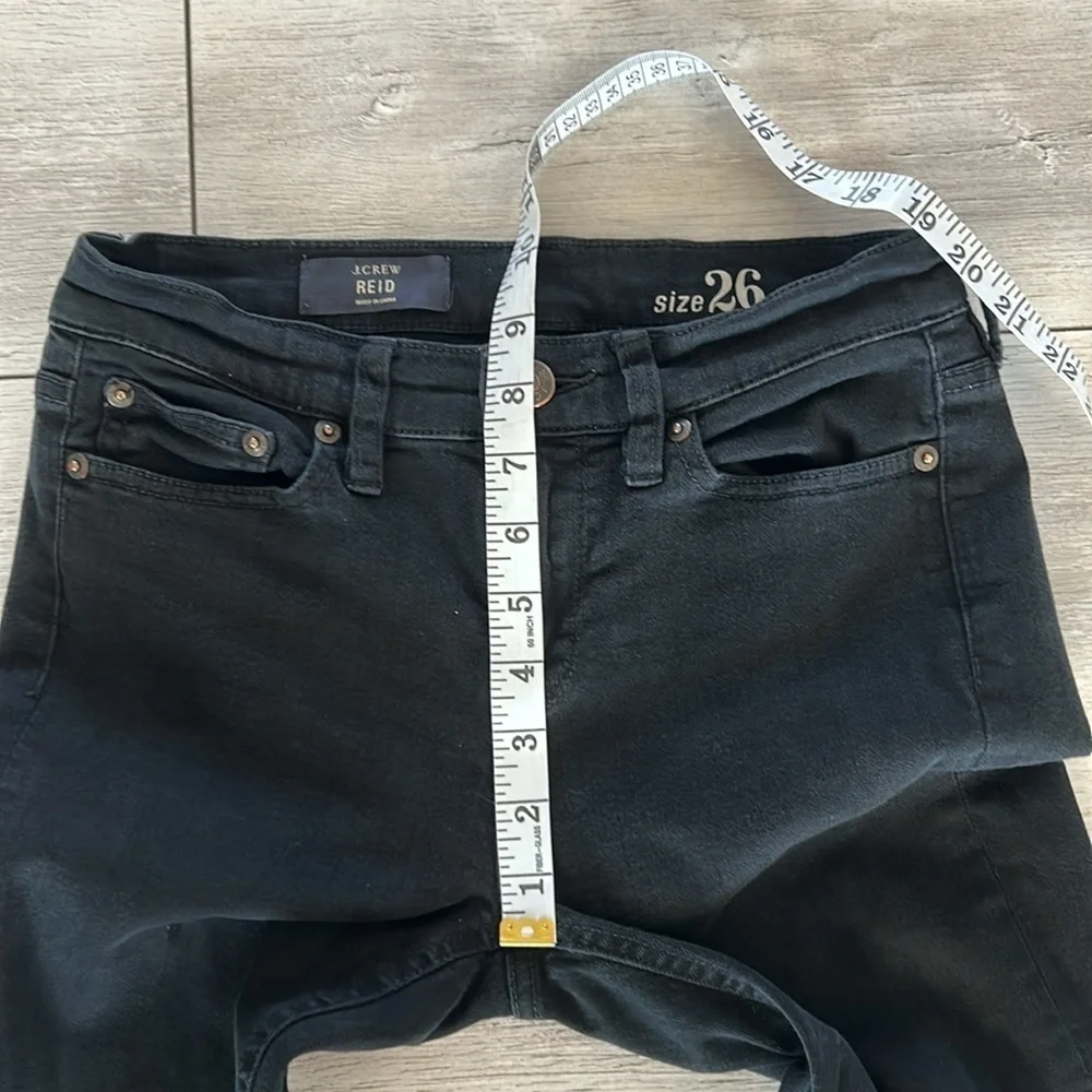 J. Crew Reid skinny jeans in black size 26 long tall